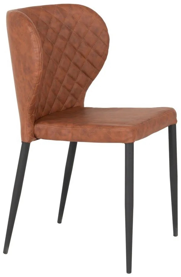 Кафяви трапезни столове в цвят коняк в комплект от 4 броя Pisa - House Nordic