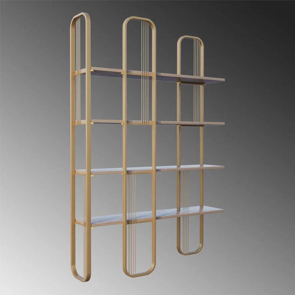 Стелаж от декор от бор в златист цвят 125x180 cm Sierra – Kalune Design