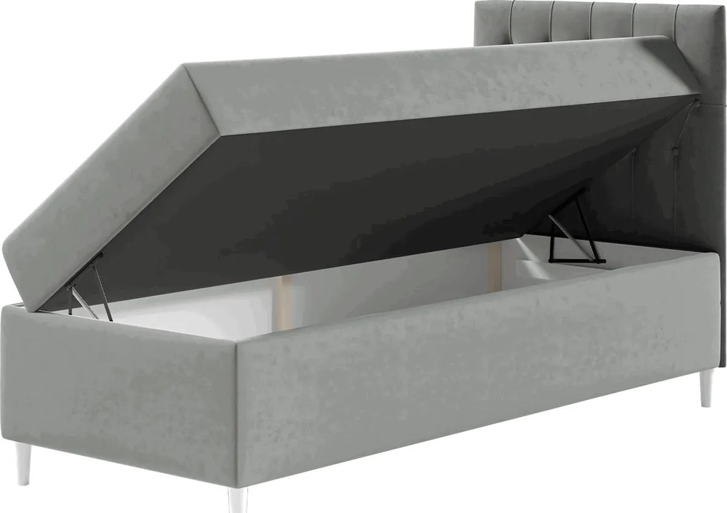 Тапицирано легло Junior Filip I-Petrol-Дължина: 90 cm-Deksia