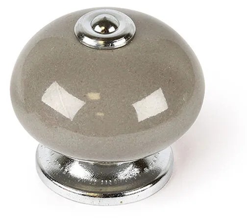 Бия с юмруци Rei e517 Кръгъл Порцелан Сив Метал 4 броя (Ø 40 x 36 mm)