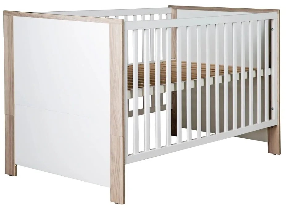 Детско легло в бял и естествен цвят 70x140 cm Olaf - Roba