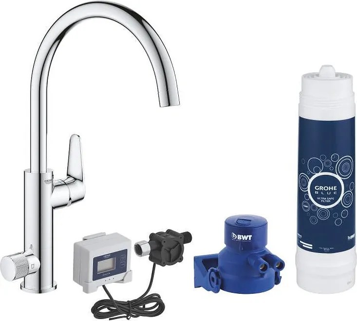 Кухненски смесител, комплект Blue Pure BauCurve