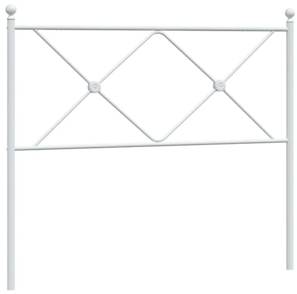 376580 vidaXL Метална резервна табла за легло, бяла, 100 см