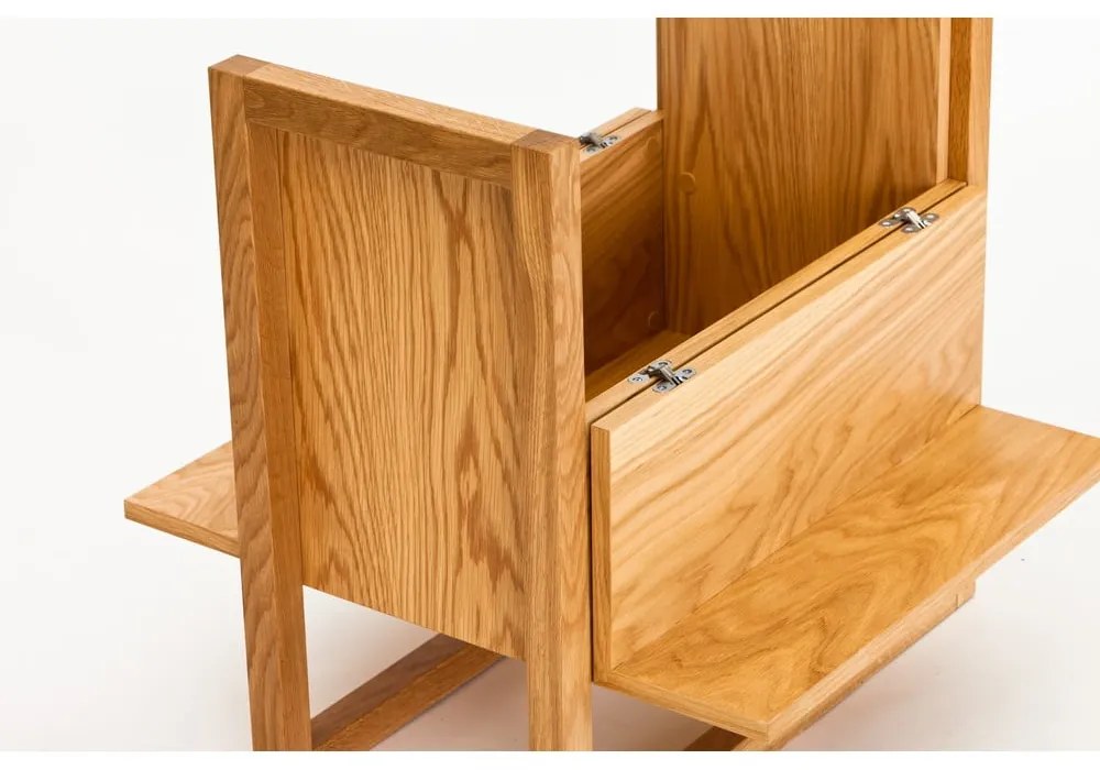 Шкаф за вино от дъбова дървесина в естествен цвят 59x60 cm NewEst - Woodman