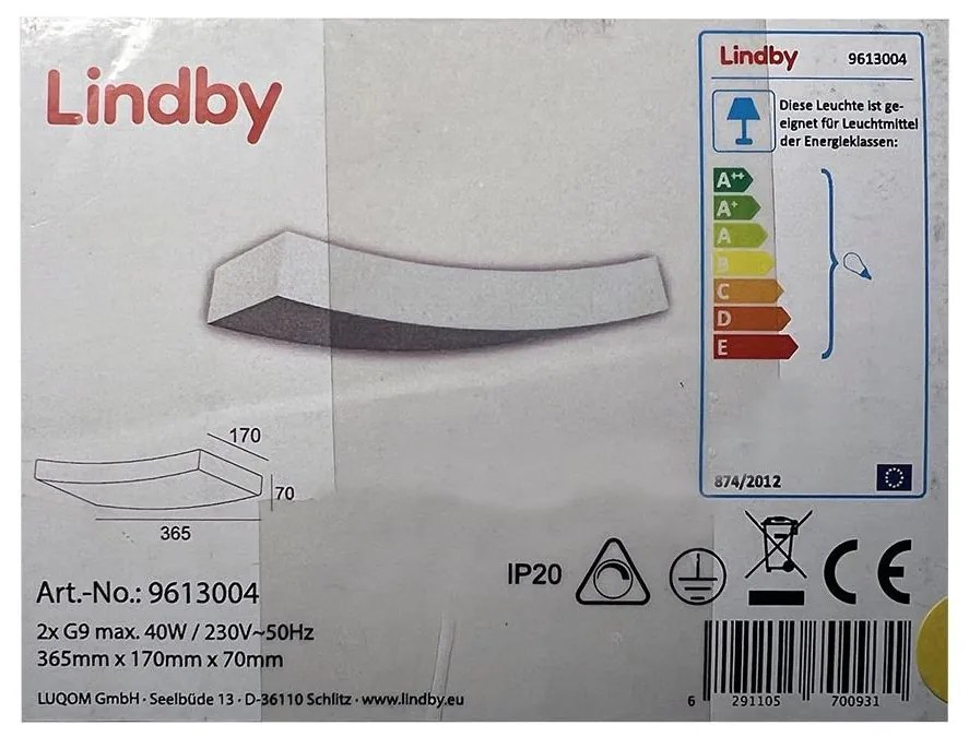 Lindby - Аплик LEANDER 2xG9/20W/230V