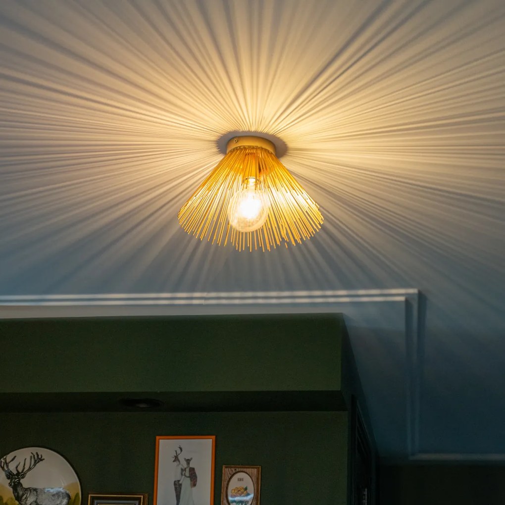 Арт Деко плафон златен със светлинен ефект - Broom