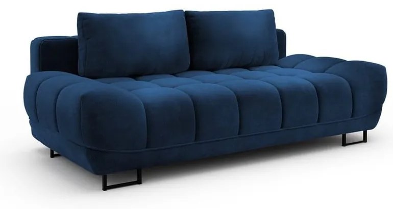 Кралско син триместен разтегателен диван с кадифена тапицерия Cirrus - Windsor & Co Sofas