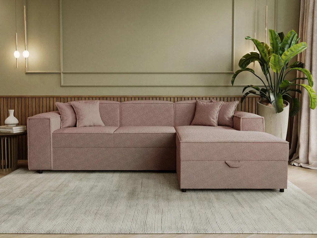 Ъглов диван Santos-Кафяв десен