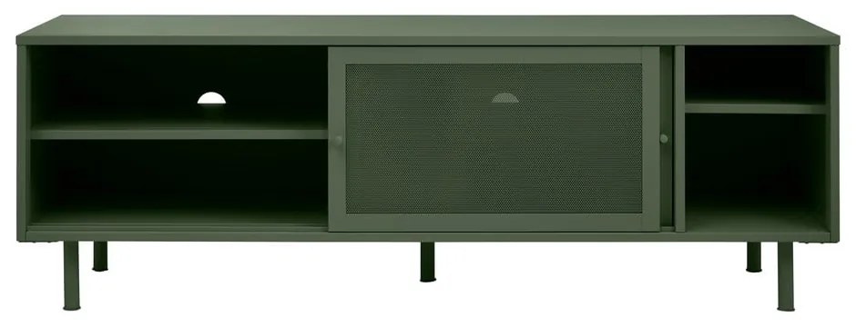 Тъмнозелена метална маса за телевизор 160x55 cm Veep – Unique Furniture