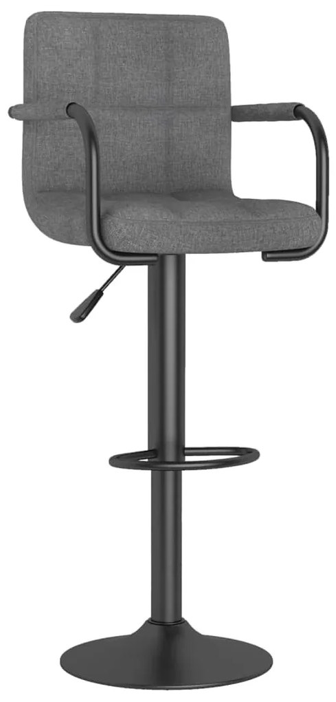 334625 vidaXL Бар табуретка, светлосива, текстил