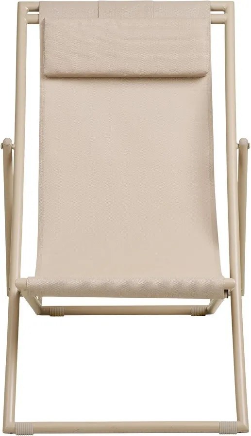 Бежов градински шезлонг метален Curtis – House Nordic