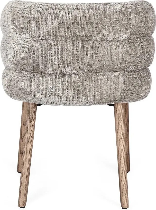 Сив тапициран трапезен стол Ilma – Bizzotto