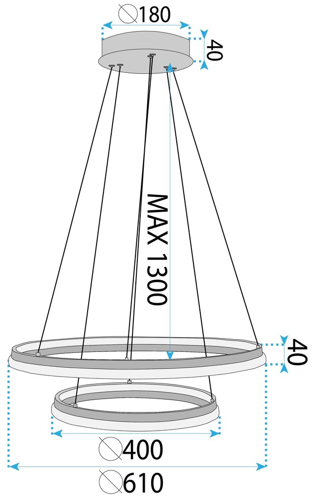 Lampa wisząca LHJ043-CP2 GOLD