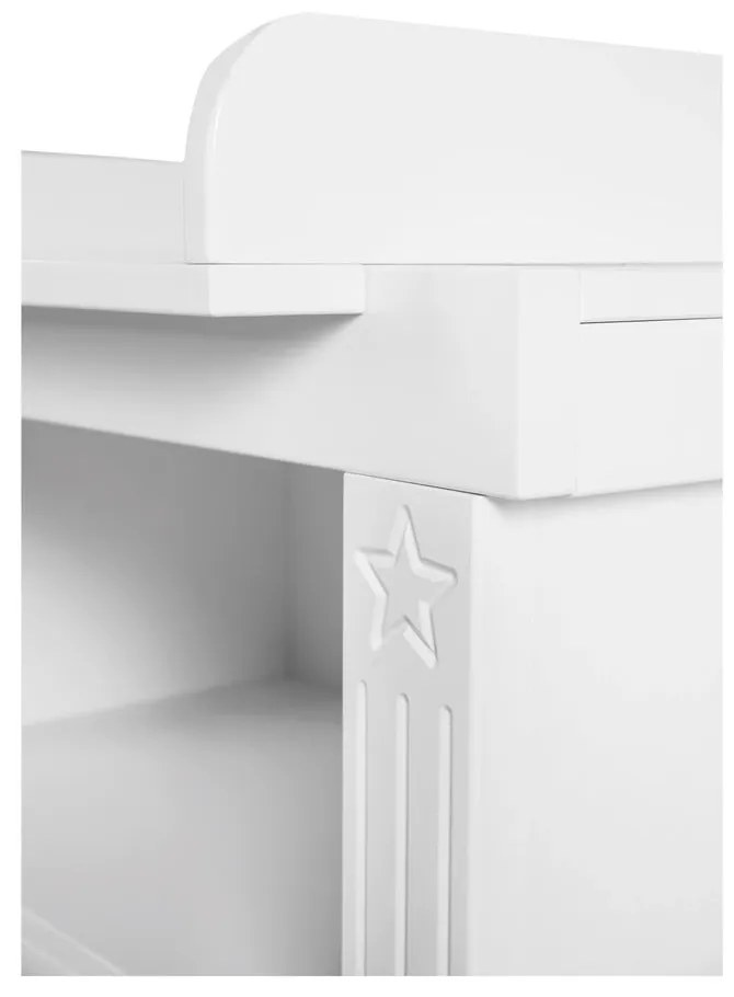 Бял нисък скрин с маса за преповиване 120x98 cm Maxi - Roba