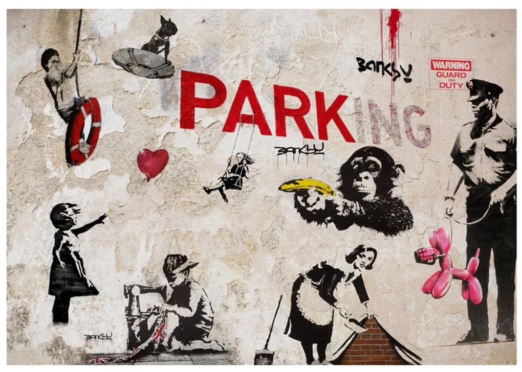 тапети - [Banksy] Graffiti Collage 100x70