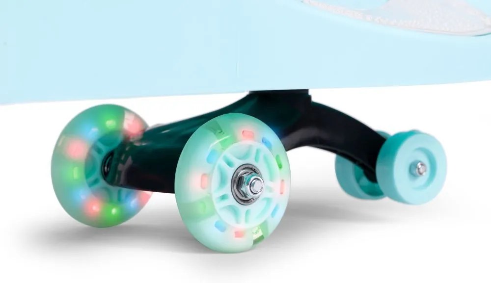 Гравитационен скутер с леки колела - светлосин