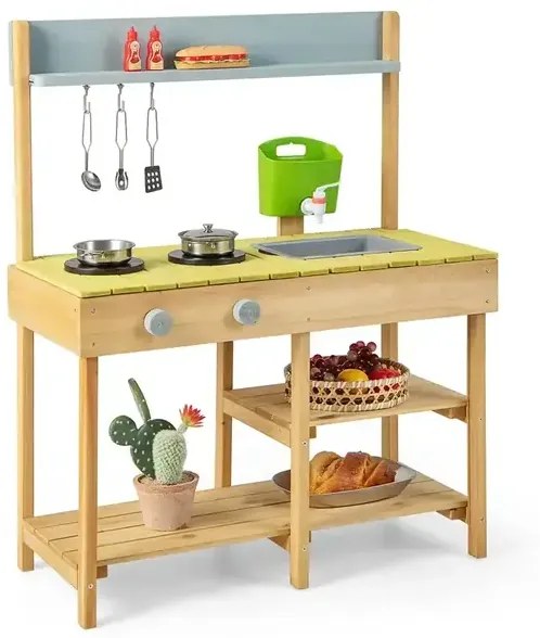 Дървена Градинска Кухня за игра, Costway