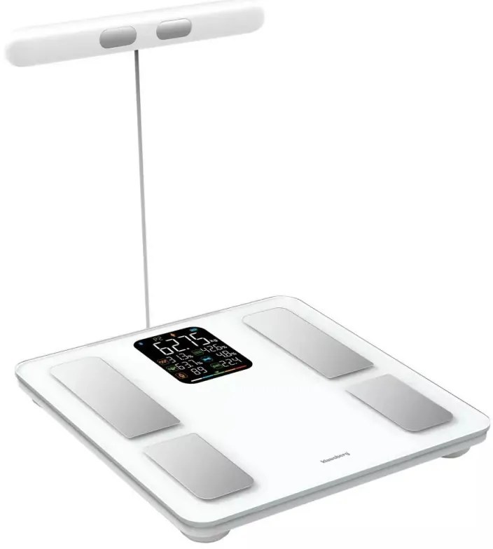 Кантар - анализатор Klausberg KB 7857, До 180 кг, Bluetooth, Android/iOS, LCD дисплей, 14 телесни стойности, Бял