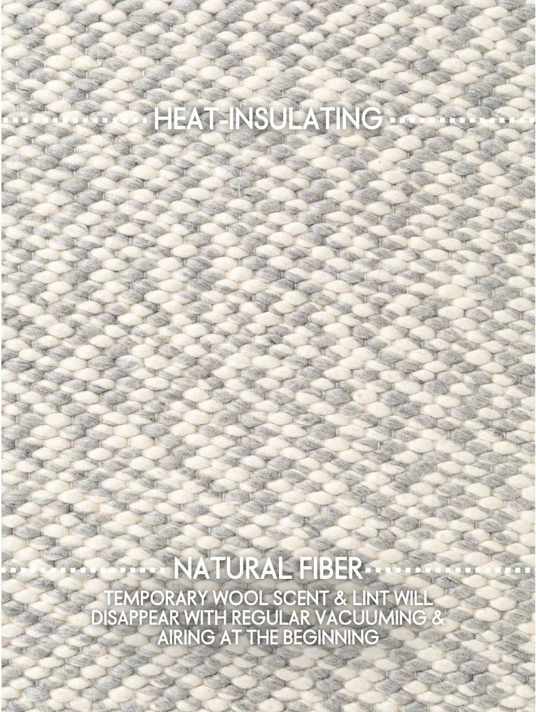 Светлосив/кремав ръчно изработен вълнен кръгъл килим ø 160 cm Lyon Beans – Elle Decoration