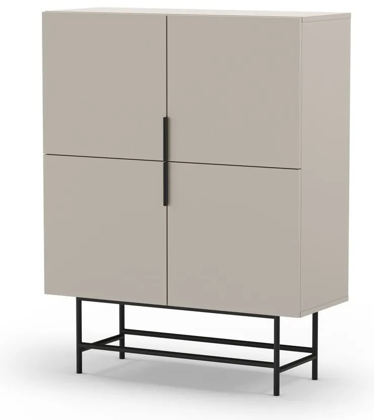 Кремаво шкафче 100x128 cm Eldia – Marckeric