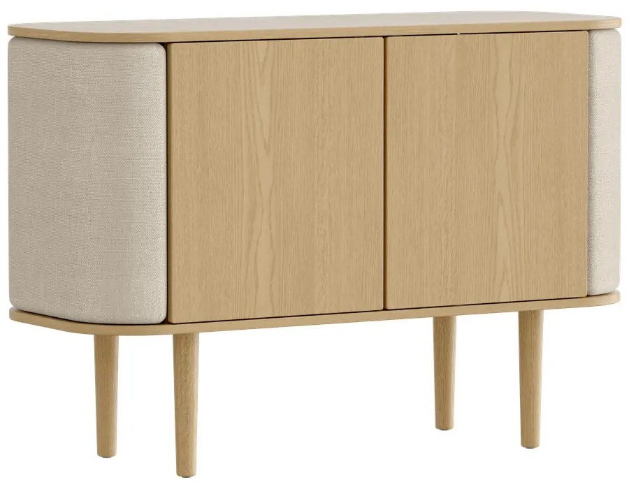 Нисък скрин с дъбов декор в бежово и натурален цвят 109x75 cm Treasures - UMAGE