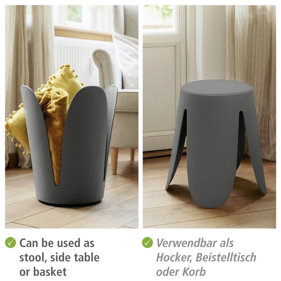 Антрацитен пластмасов стол Comiso – Wenko