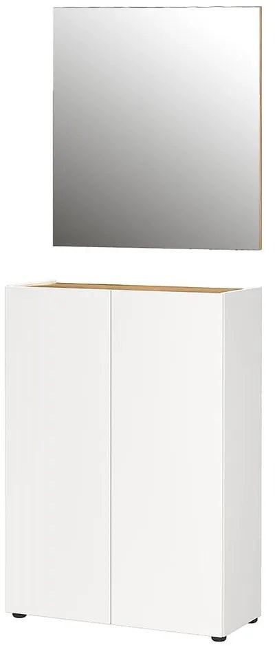 Бял комплект за коридор от декор от дъб 74x200x33 cm Alviano – Germania