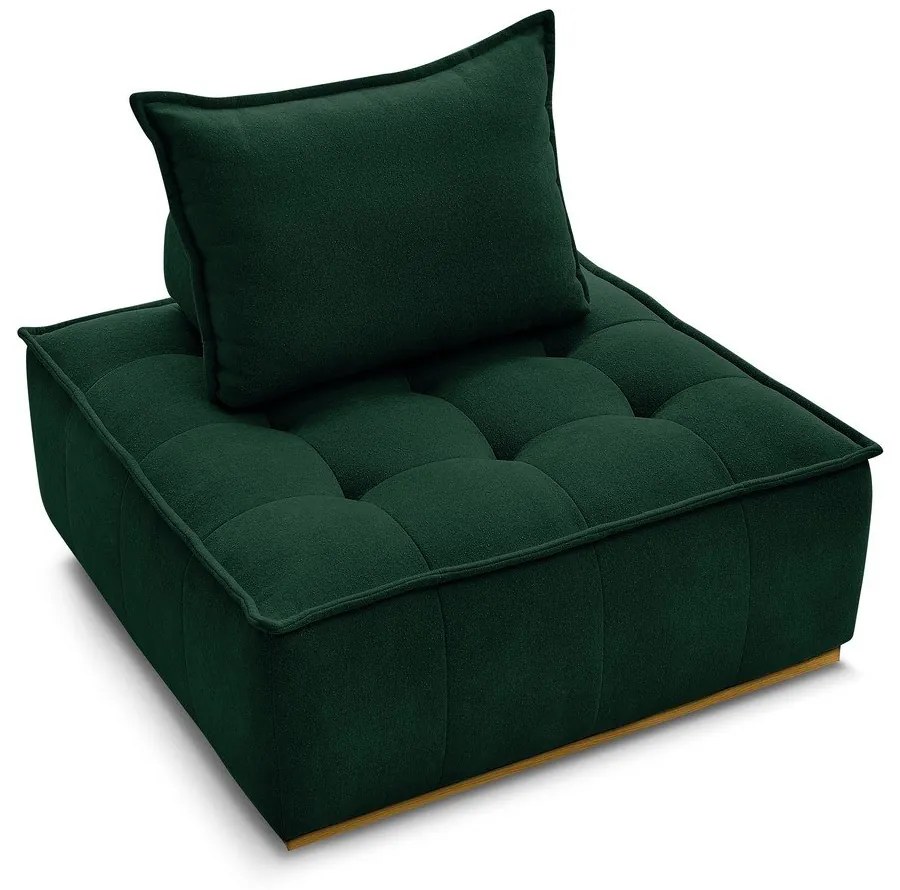 Тъмнозелено шенилово кресло Elisa – Bobochic Paris