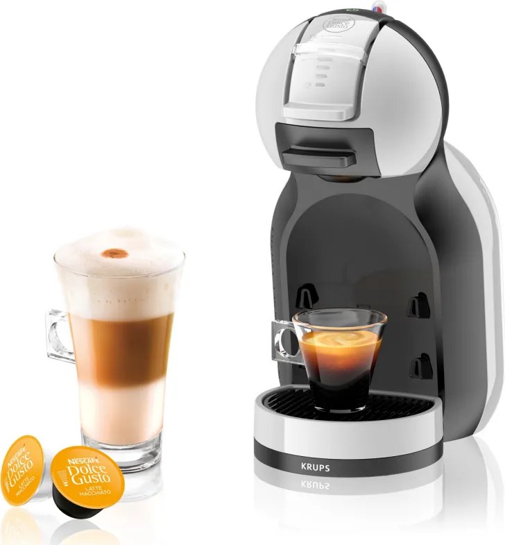 Еспресо машина Krups KP123B10 NDG MINI ME, 1500W, 15 bar, 0.8 л, Работа с NESCAFÉ® Dolce Gusto® капсули, XL функция, ECO, Сив