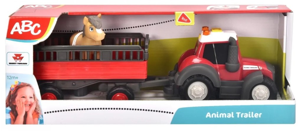 Massey Ferguson трактор с ремарке за животни