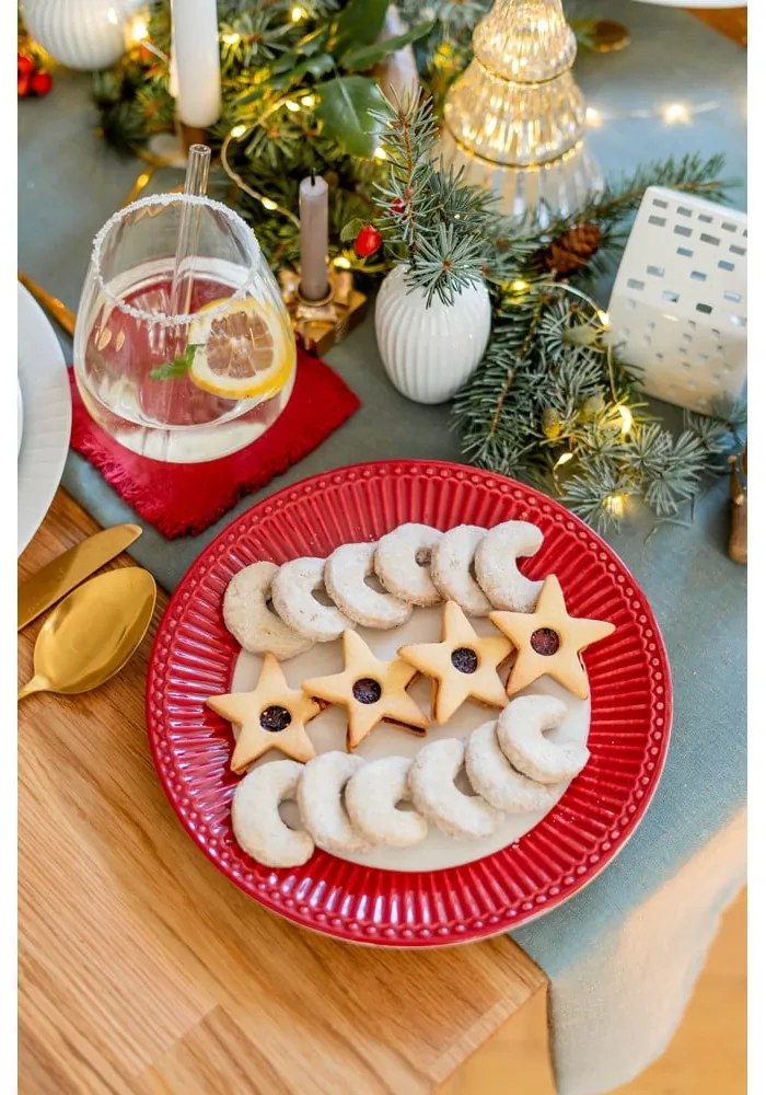 Червени подложки в комплект от 4 - Linen Tales