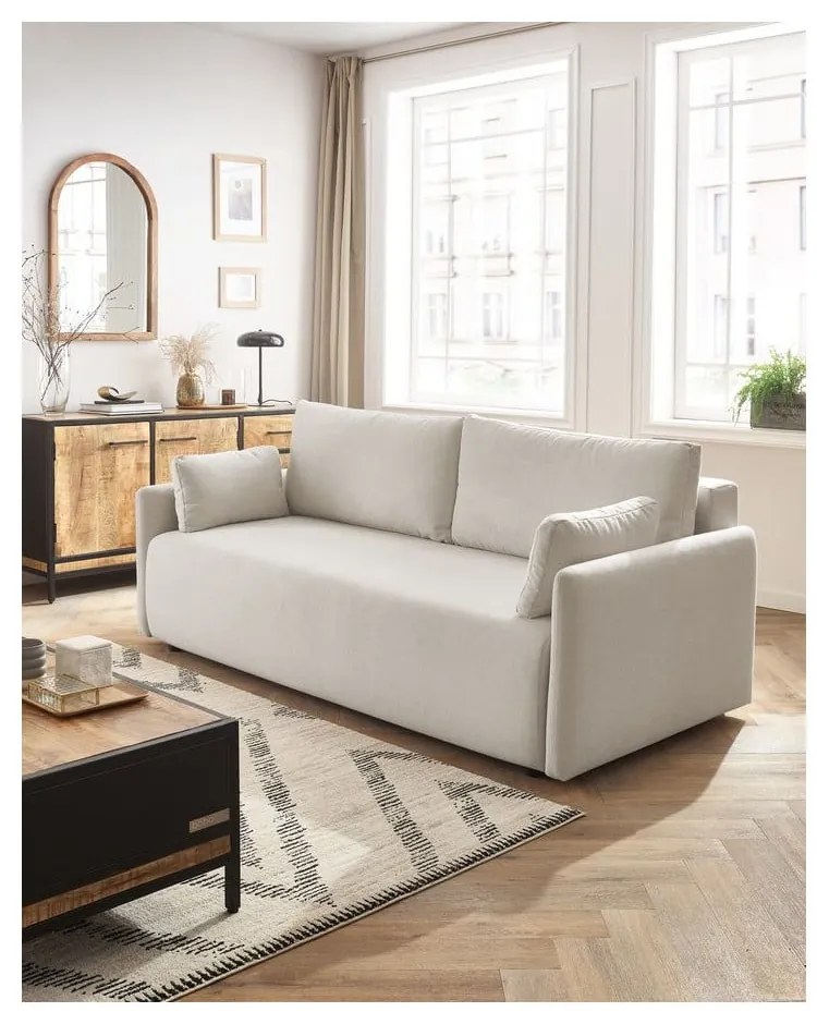 Бежов сгъваем диван 211 cm Marcel – Bobochic Paris