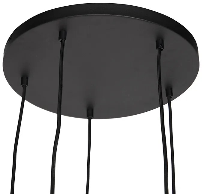 Модерна висяща лампа черна 35 см 5-светлина - Facil