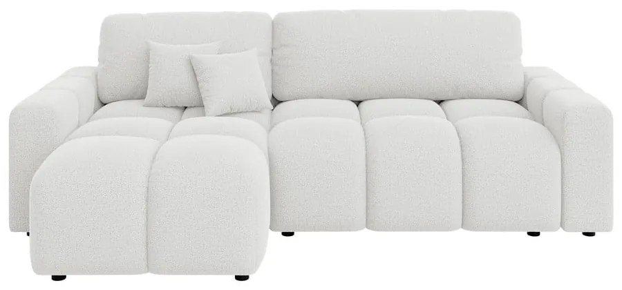 Бял разтегателен ъглов диван (променлив) Luki – Ropez