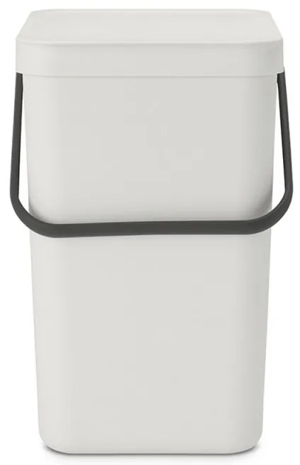 Кош за разделно събиране на боклук Brabantia Sort&Go 1005521, 25 л, Дръжка, Възможност за стенен монтаж, Светлосив