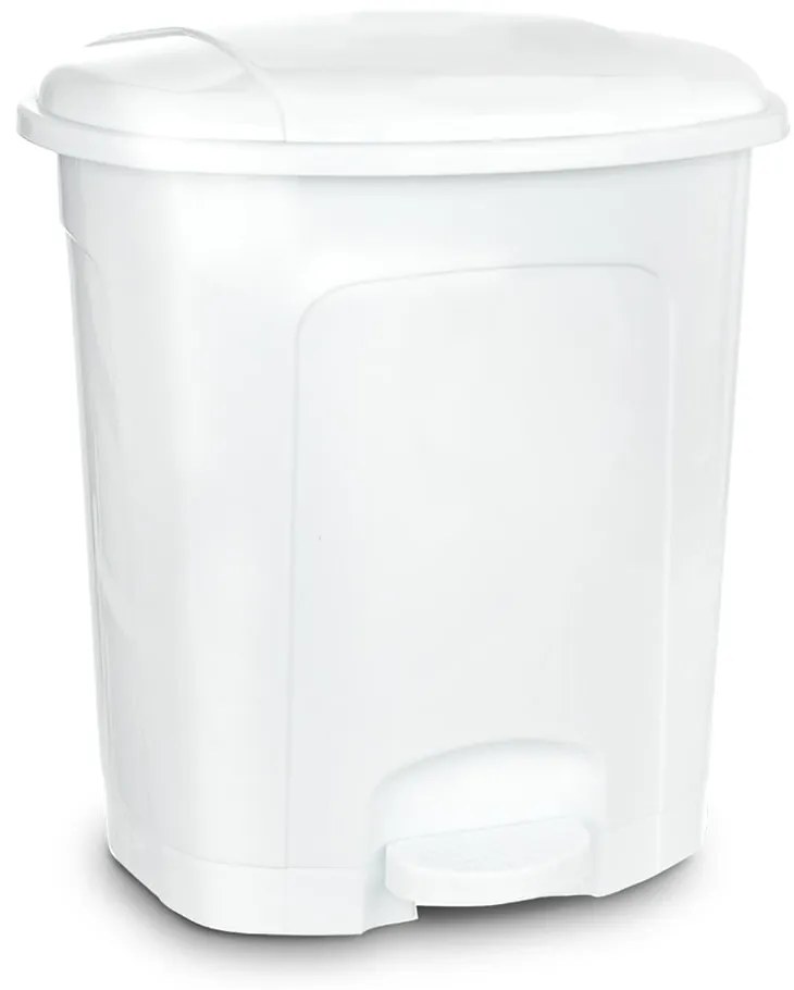 Бяло пластмасово кошче за боклук с педал 3 l – Orion