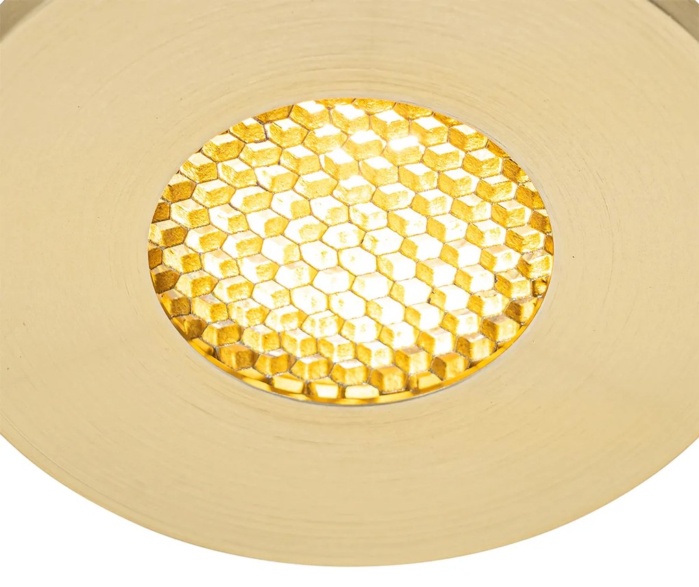 Комплект от 6 модерни вградени спота за баня златисти IP54 - Shed Honey