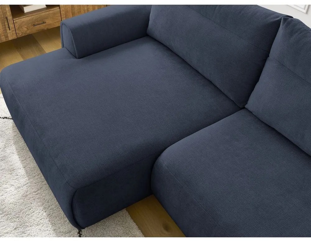 Тъмносин ъглов диван Aden – Bobochic Paris