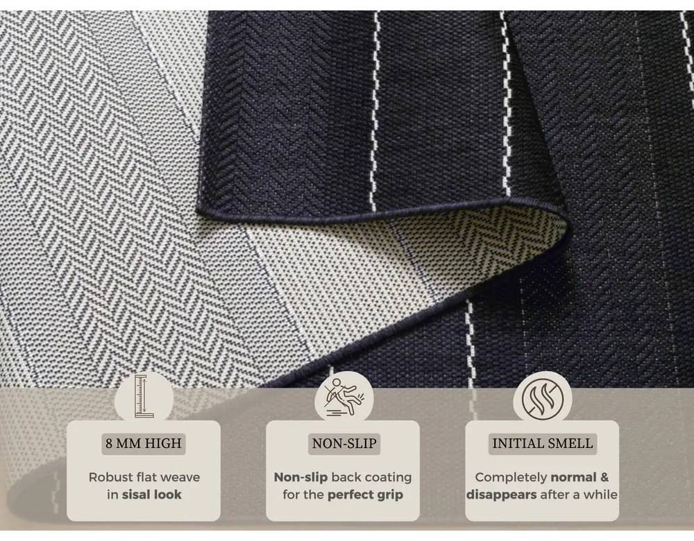 Черна бягаща пътека за открито , 80 x 200 cm Sunshine - Hanse Home