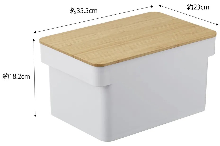 Кошница за бял хляб с бамбуков капак Yamazaki Tower - YAMAZAKI