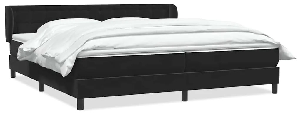 3317873 vidaXL Box Spring легло с матраци Black 180x210 cm Velvet