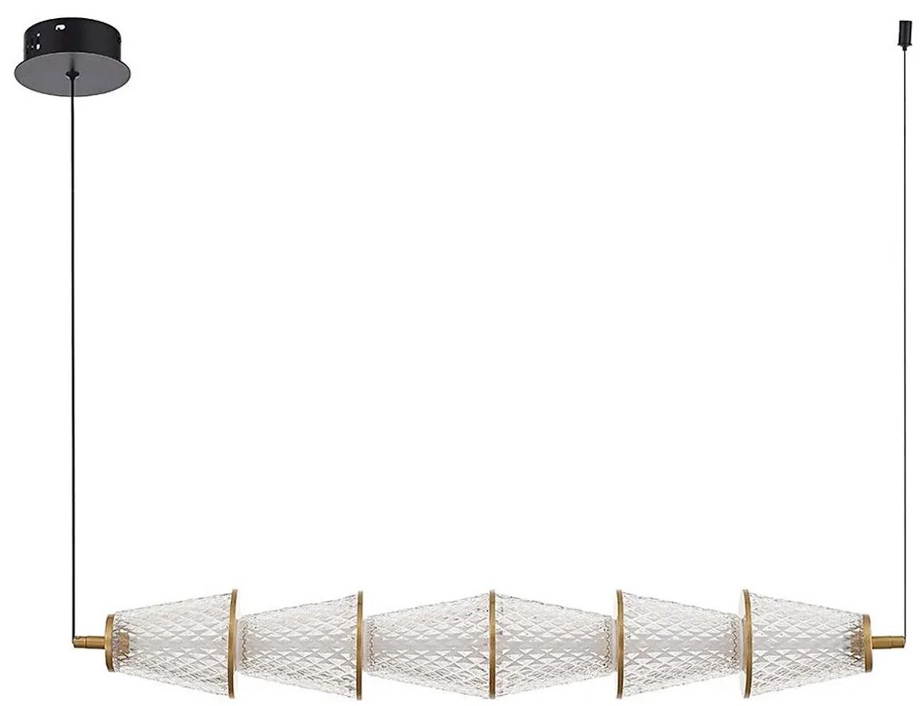 LED Пендел SANSA LED/11W/230V златист/прозрачен