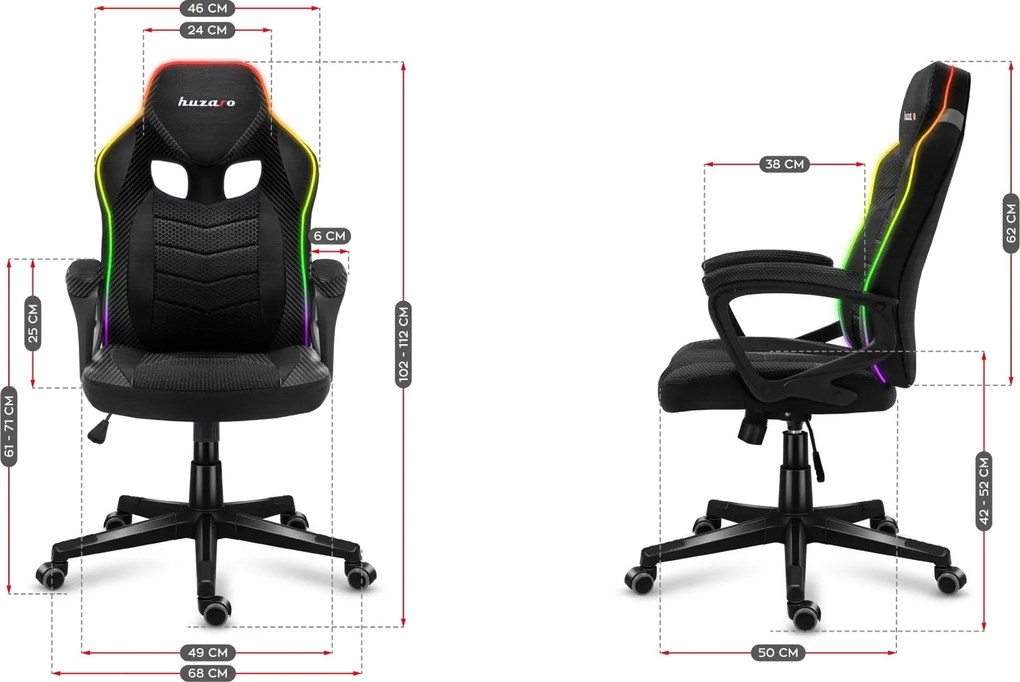 Гейминг Стол Хузаро Форс 2.5 Меш RGB