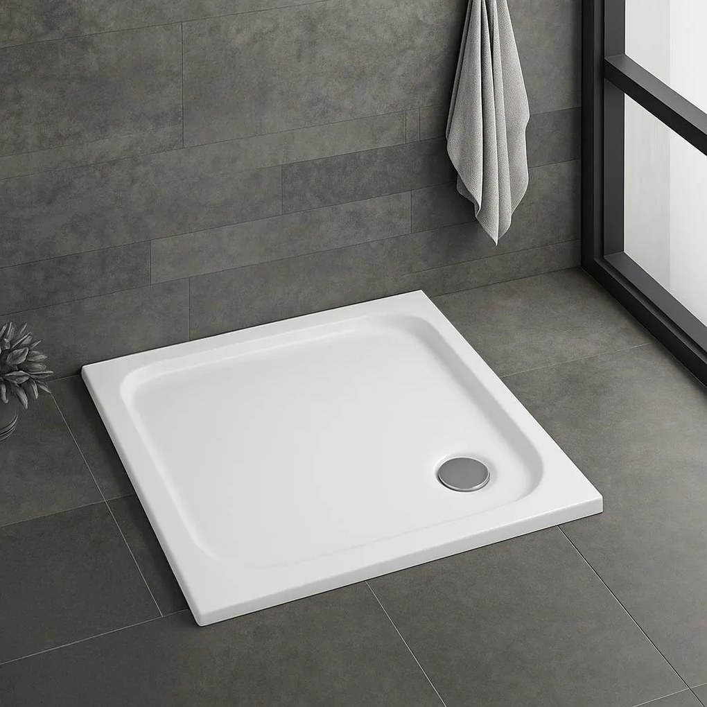 Корито за душ кабина-акрилно Rea Belmond White 80x80