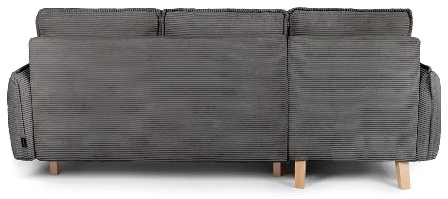 Променлив сив велурен разтегателен диван Tori - Bonami Selection