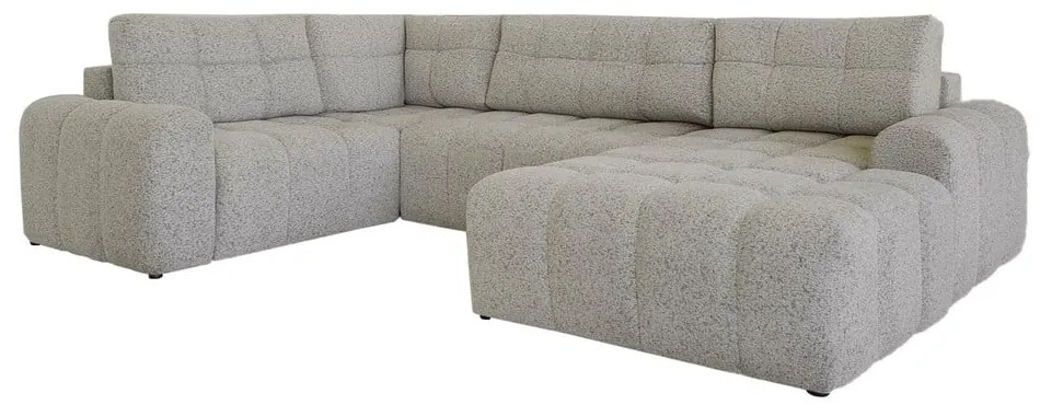 Светлокафяв разтегателен модулен ъглов диван с място за съхранение (ляв ъгъл) Lulu – Miuform