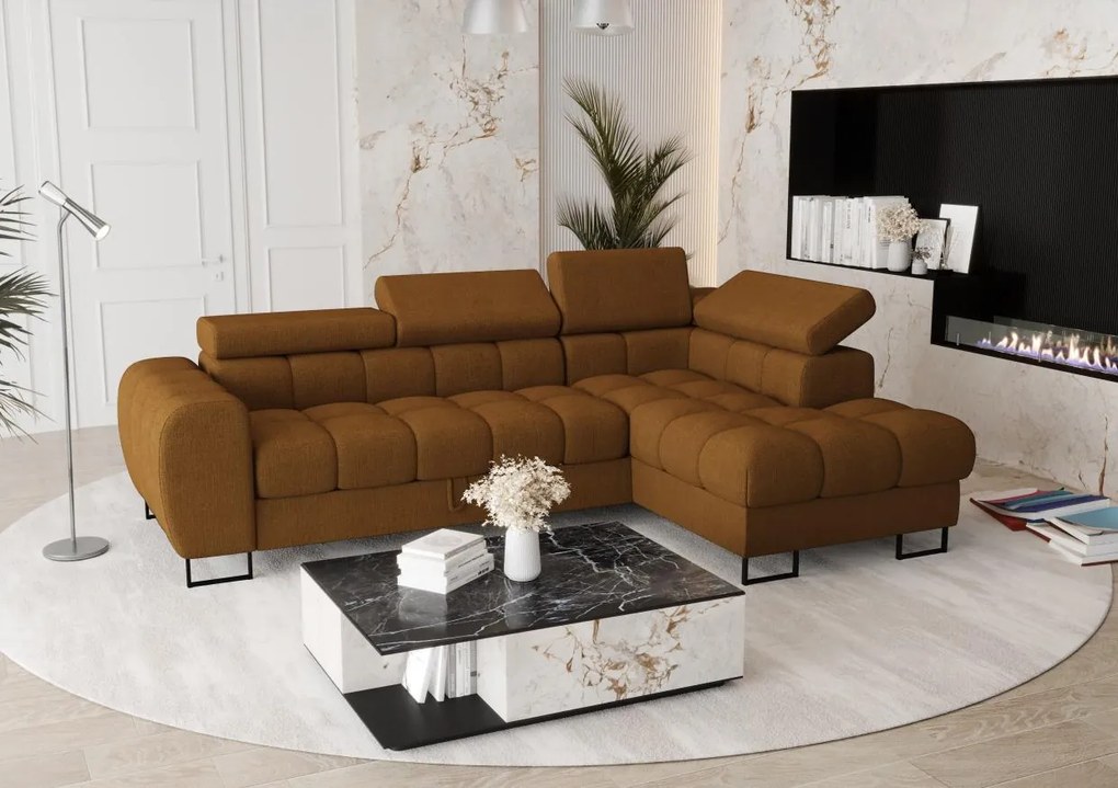 Ъглов диван Lordy mini-Оранжев-вдясно