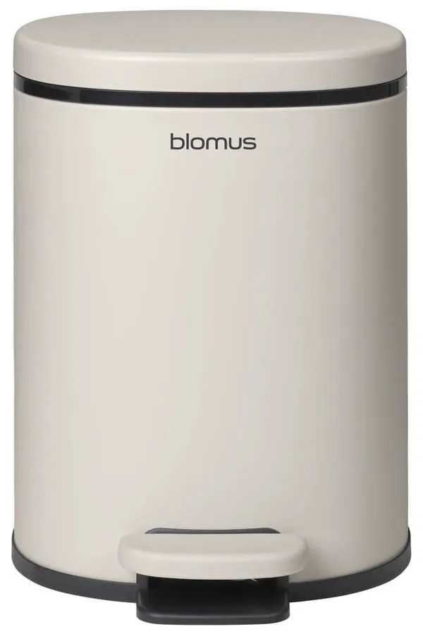 Кремаво стоманено кошче за боклук с педал 5 l Para – Blomus