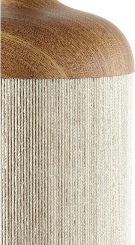 Висящо осветително тяло в естествен цвят с текстилен абажур Dania – Light &amp; Living