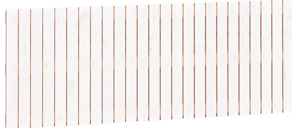 824849 vidaXL Стенна табла за спалня, бяла, 159,5x3x60 см, борово дърво масив
